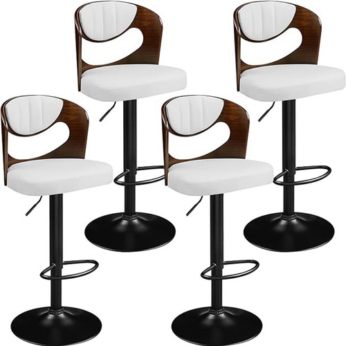 Set bar stools pu leather - 4,